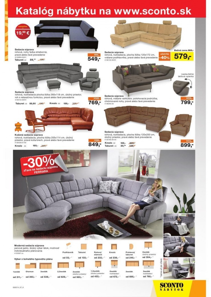 leták špeciálny leták Sconto nábytok strana 7 leták špeciálny leták Sconto nábytok strana 7