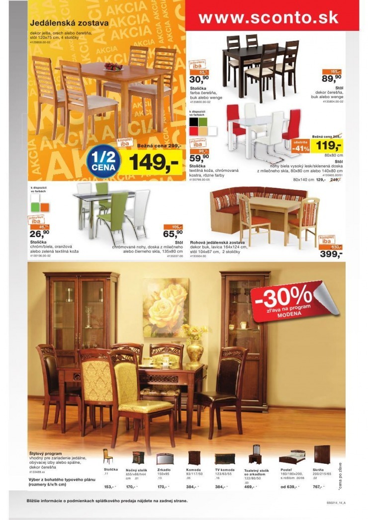 leták špeciálny leták Sconto nábytok strana 14 leták špeciálny leták Sconto nábytok strana 14