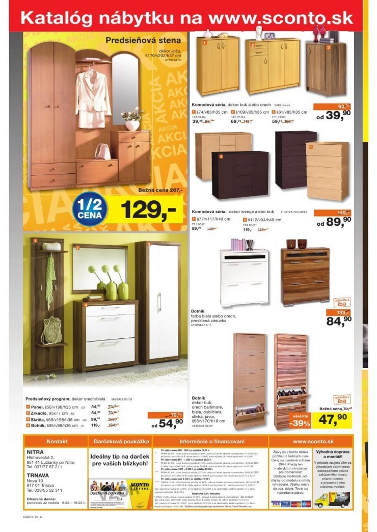 leták špeciálny leták Sconto nábytok strana 20 leták špeciálny leták Sconto nábytok strana 20