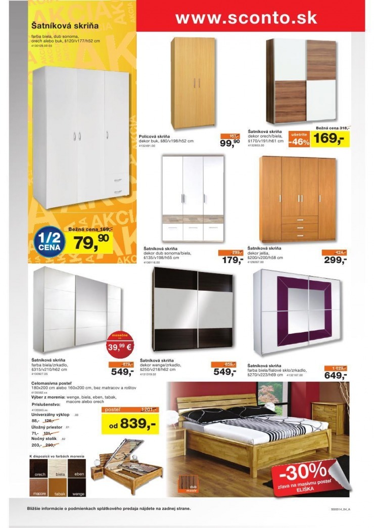 leták akciový leták Sconto nábytok strana 4 leták akciový leták Sconto nábytok strana 4