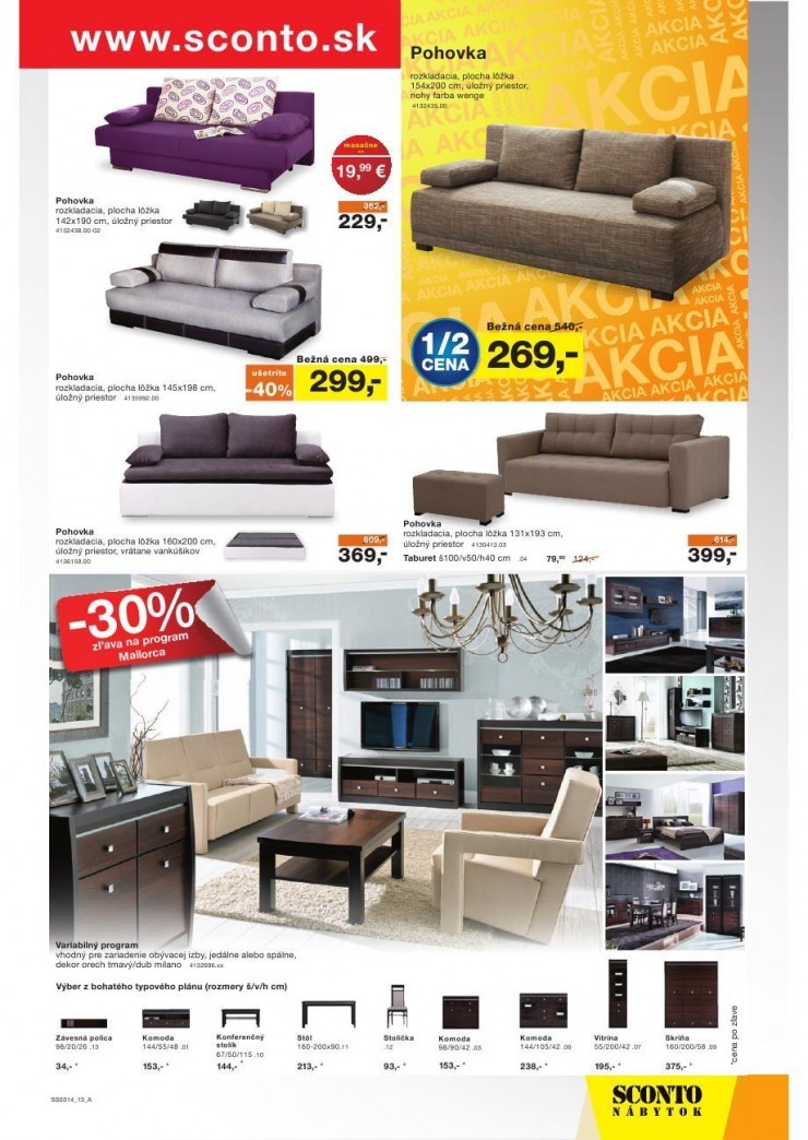 leták akciový leták Sconto nábytok strana 13 leták akciový leták Sconto nábytok strana 13