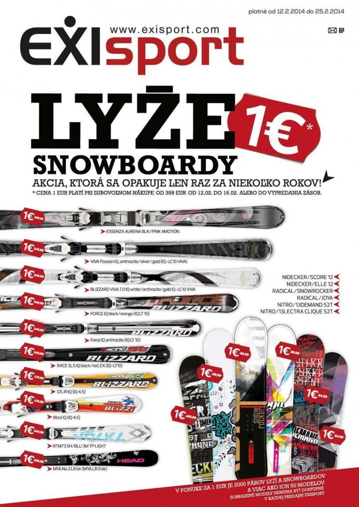 leták leták EXIsport - lyže strana 1 leták leták EXIsport - lyže strana 1