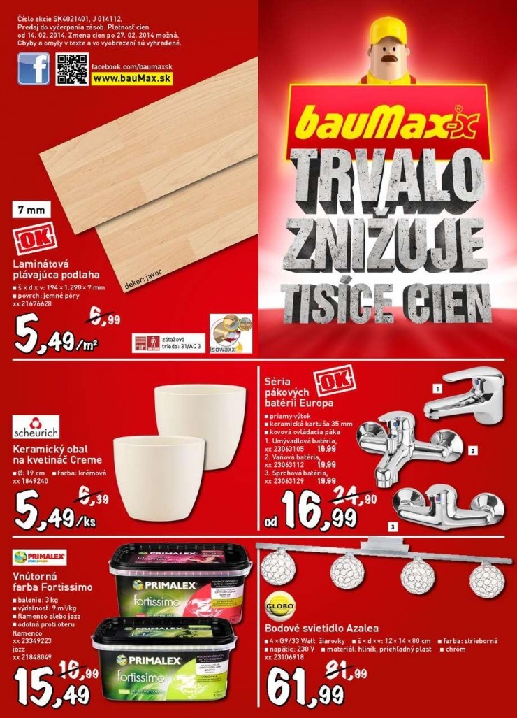 leták bauMax leták - trvalo znižuje strana 1 leták bauMax leták - trvalo znižuje strana 1