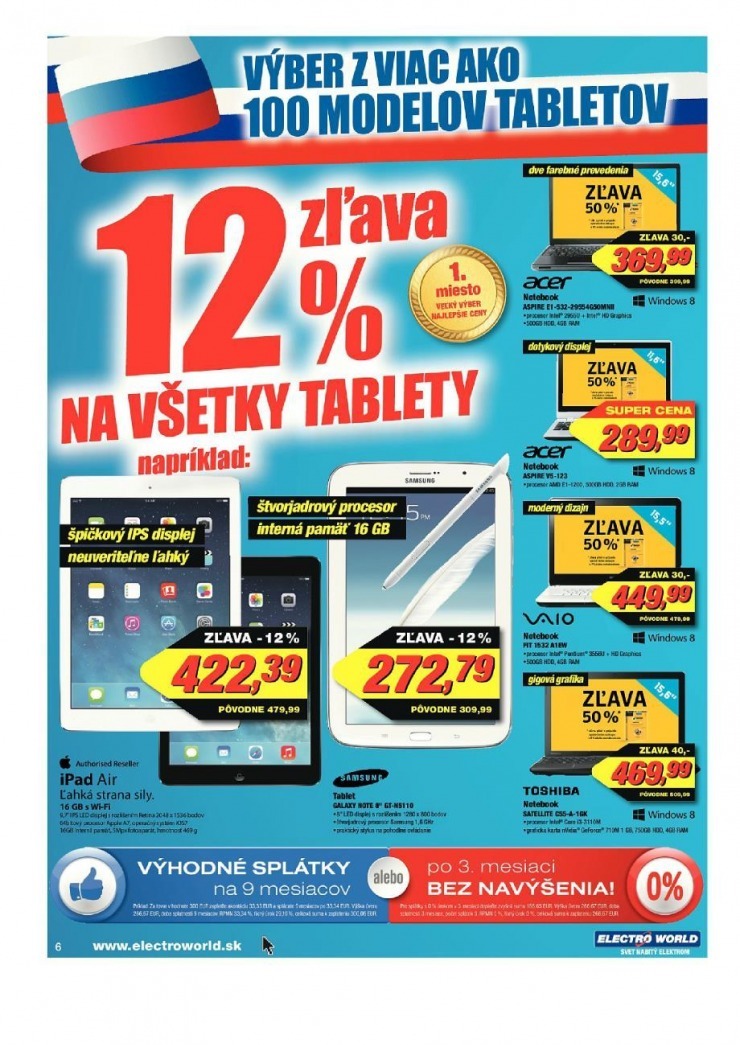 leták leták Electro World - cenové víťazstvo strana 6 leták leták Electro World - cenové víťazstvo strana 6