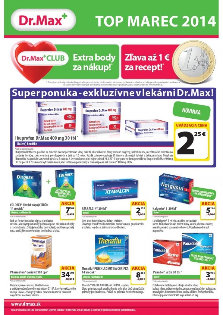 leták leták Dr.Max - zľavové kupóny strana 3 leták leták Dr.Max - zľavové kupóny strana 3