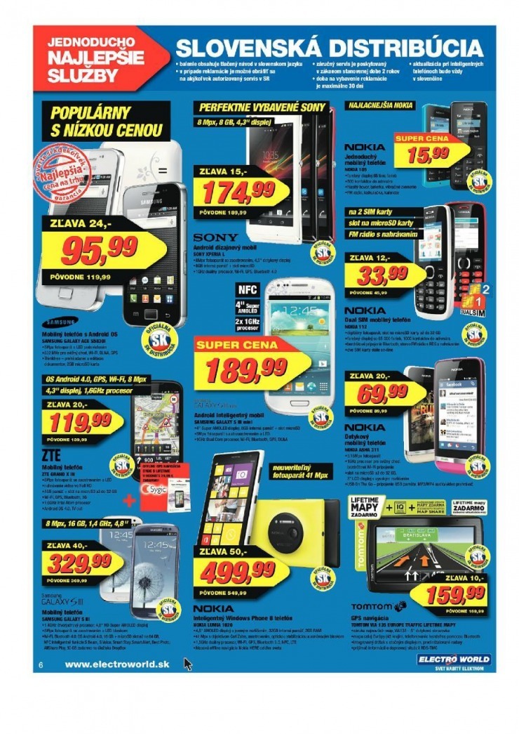 leták Electro World leták - najlepšie ceny strana 6 leták Electro World leták - najlepšie ceny strana 6