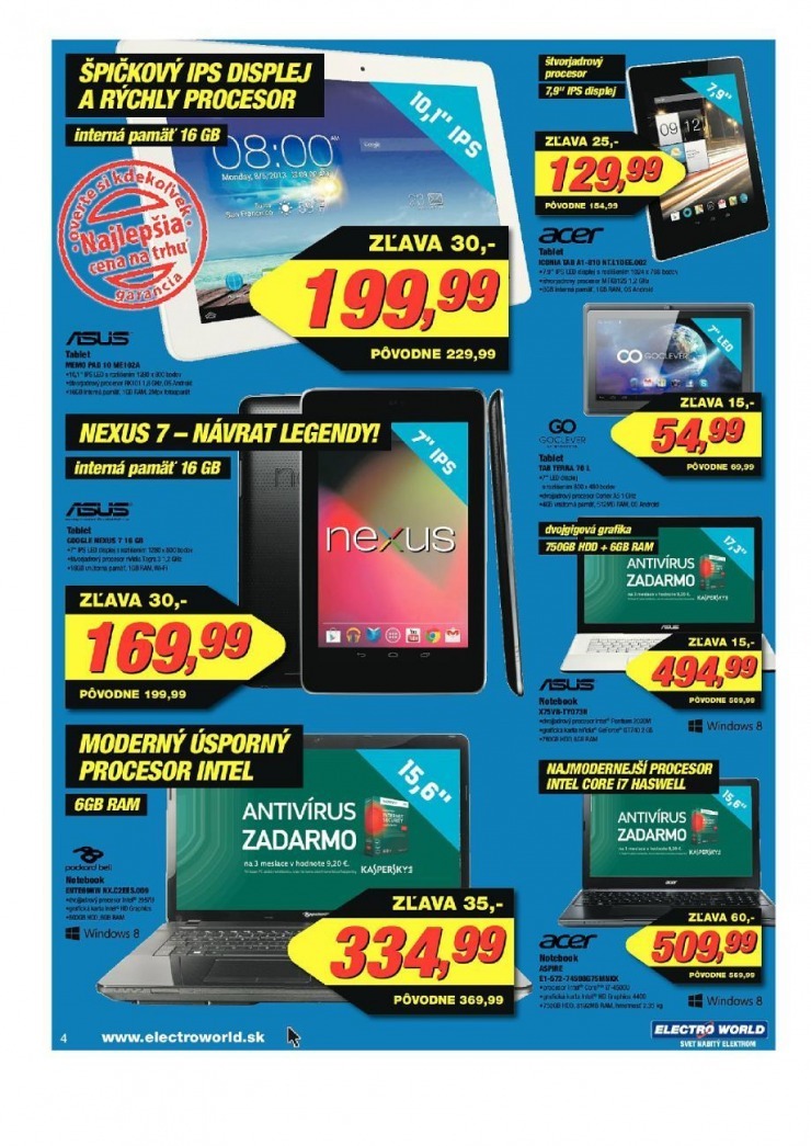 leták leták Electro World - televízory strana 4 leták leták Electro World - televízory strana 4