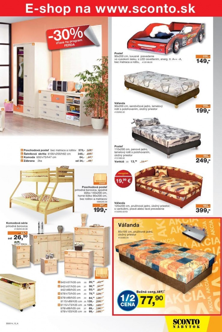 leták mimoriadný leták Sconto nábytok strana 15 leták mimoriadný leták Sconto nábytok strana 15