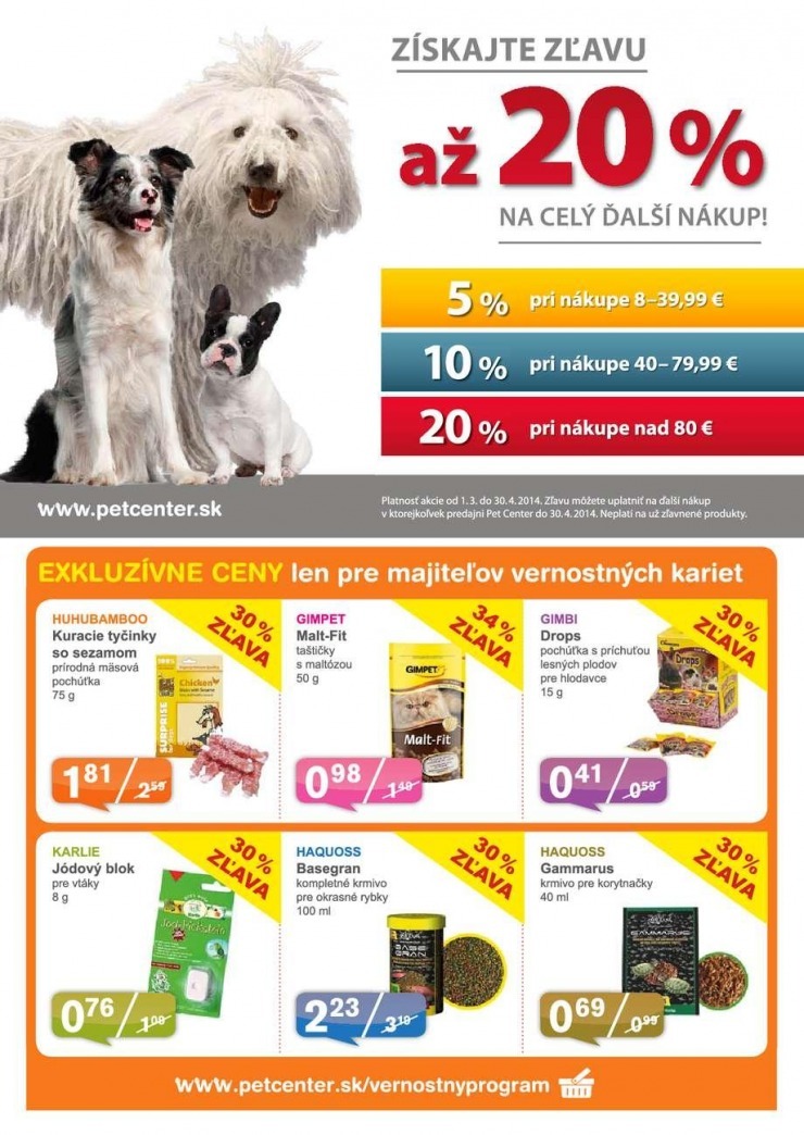 leták špeciálna ponuka Pet Center strana 2 leták špeciálna ponuka Pet Center strana 2