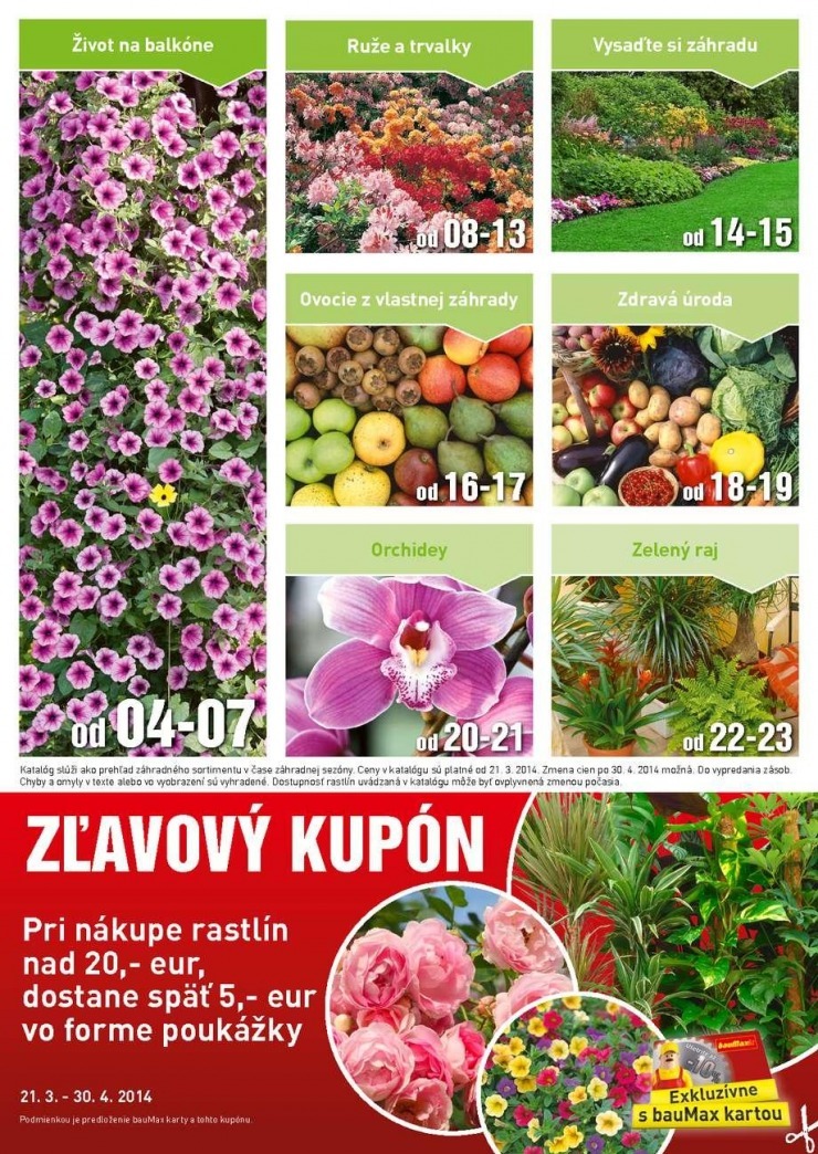 leták bauMax - záhradný katalóg jar 2014 strana 2 leták bauMax - záhradný katalóg jar 2014 strana 2