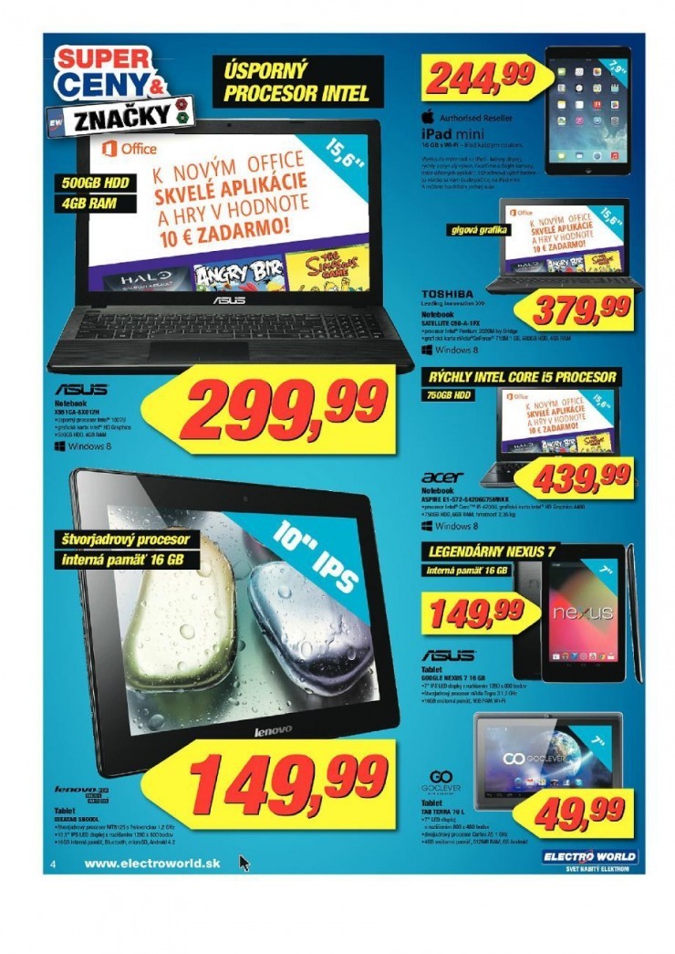 leták leták Electro World - super ceny strana 4 leták leták Electro World - super ceny strana 4