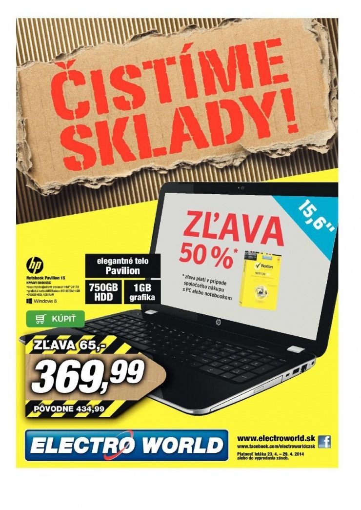leták Electro World leták - čistíme sklady strana 1 leták Electro World leták - čistíme sklady strana 1