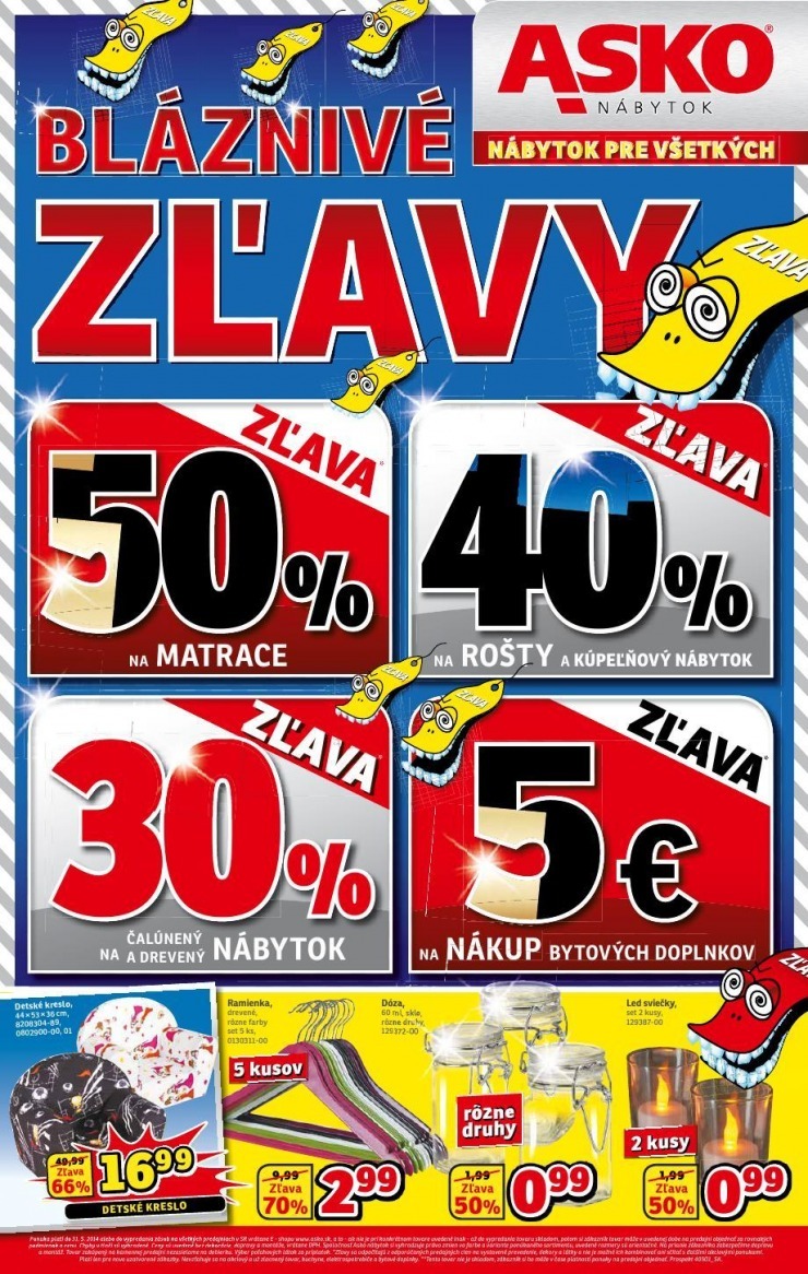 leták leták ASKO nábytok - bláznivé zľavy strana 1 leták leták ASKO nábytok - bláznivé zľavy strana 1