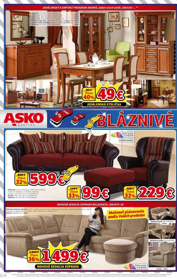 leták leták ASKO nábytok - bláznivé zľavy strana 4 leták leták ASKO nábytok - bláznivé zľavy strana 4