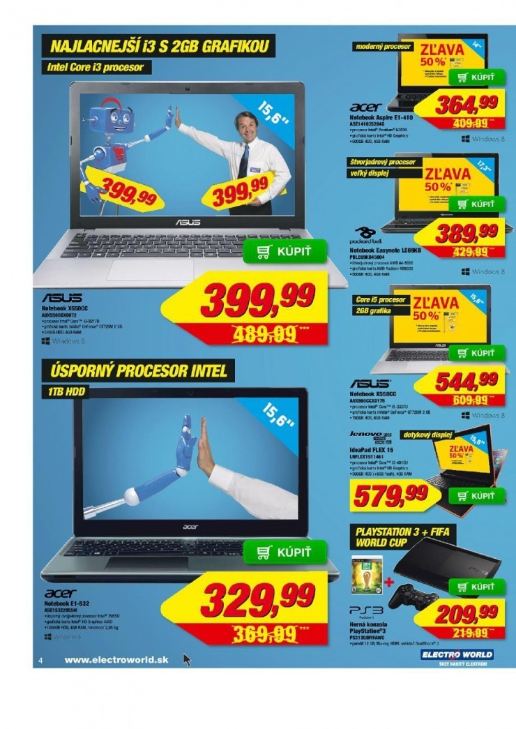 leták leták Electro World - rovnako nízké ceny strana 4 leták leták Electro World - rovnako nízké ceny strana 4