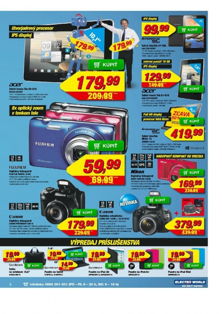 leták leták Electro World - rovnako nízké ceny strana 5 leták leták Electro World - rovnako nízké ceny strana 5