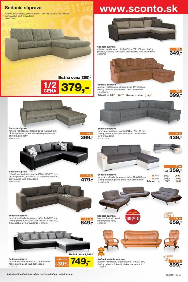 leták akciový leták Sconto nábytok strana 8 leták akciový leták Sconto nábytok strana 8