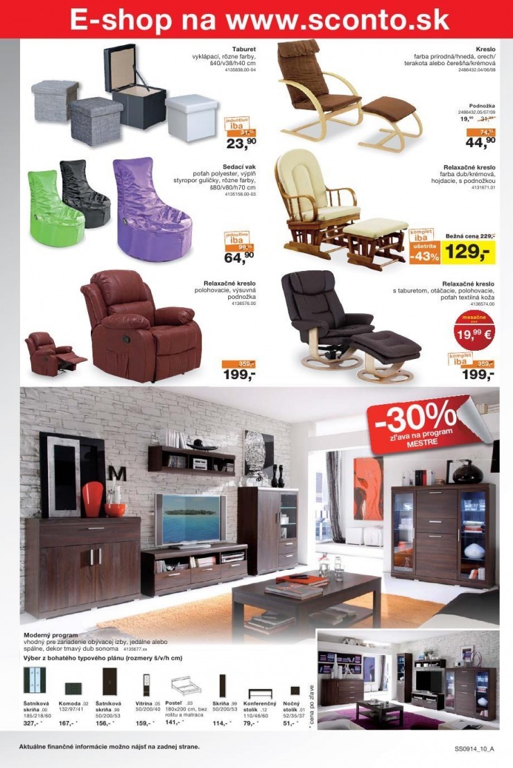 leták akciový leták Sconto nábytok strana 10 leták akciový leták Sconto nábytok strana 10