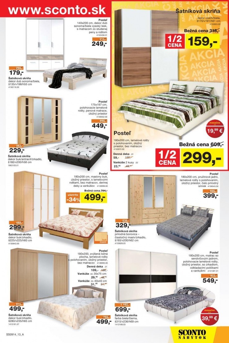 leták akciový leták Sconto nábytok strana 13 leták akciový leták Sconto nábytok strana 13