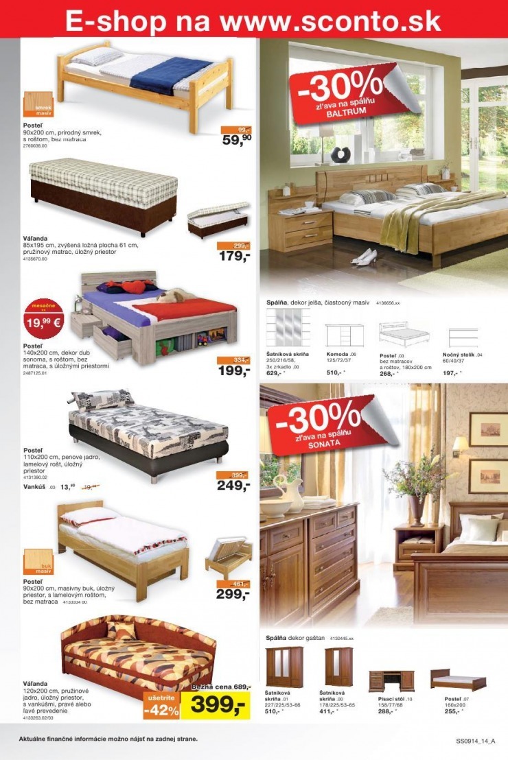leták akciový leták Sconto nábytok strana 14 leták akciový leták Sconto nábytok strana 14