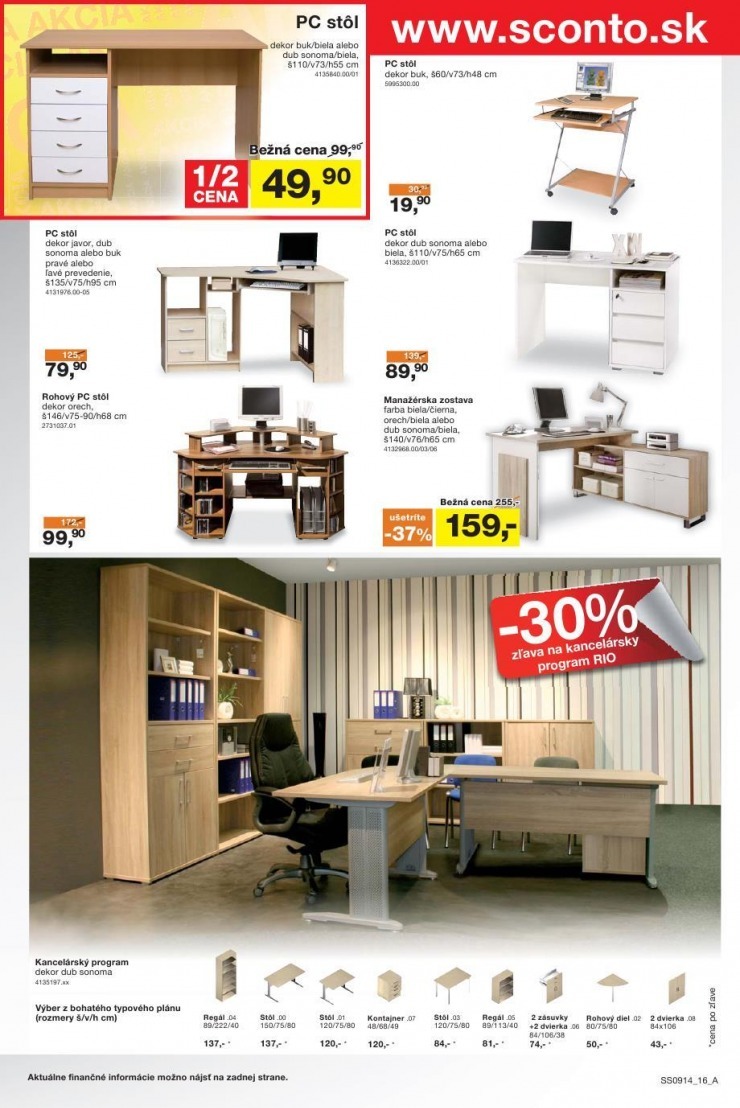 leták akciový leták Sconto nábytok strana 16 leták akciový leták Sconto nábytok strana 16