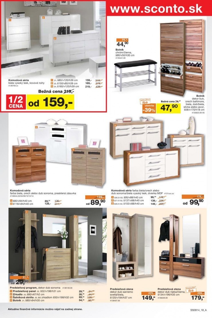 leták akciový leták Sconto nábytok strana 18 leták akciový leták Sconto nábytok strana 18