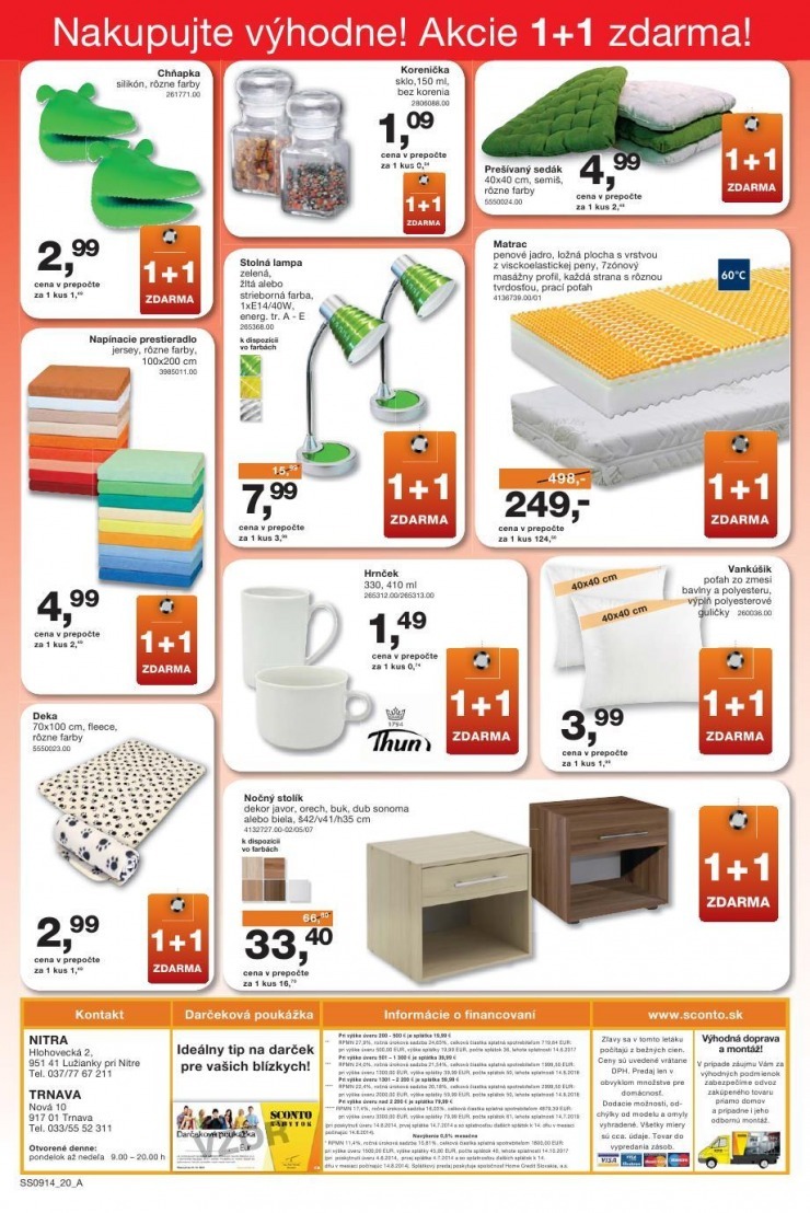 leták akciový leták Sconto nábytok strana 20 leták akciový leták Sconto nábytok strana 20