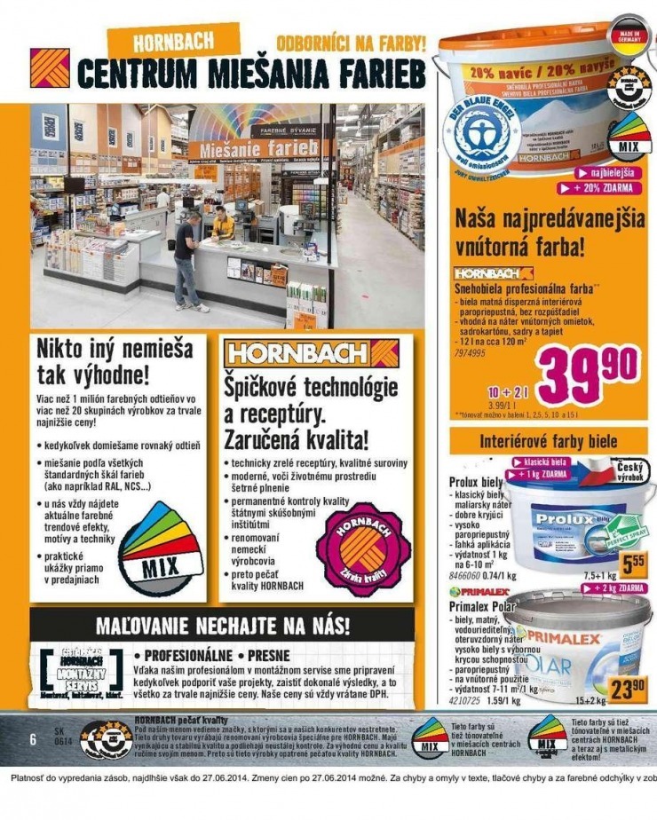 leták leták HORNBACH - funkčné farby strana 6 leták leták HORNBACH - funkčné farby strana 6