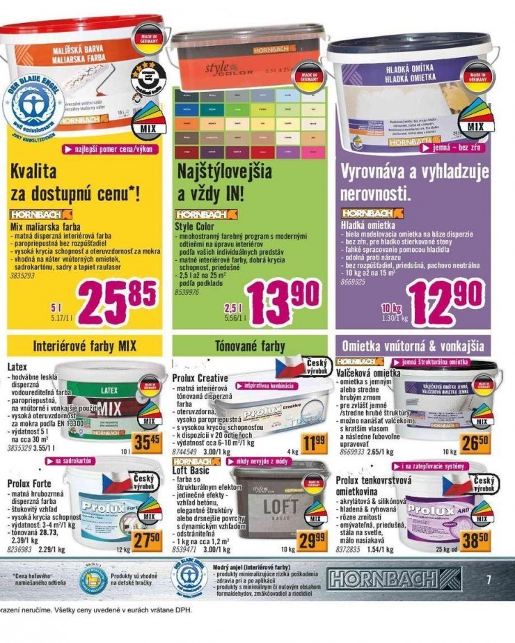 leták leták HORNBACH - funkčné farby strana 7 leták leták HORNBACH - funkčné farby strana 7