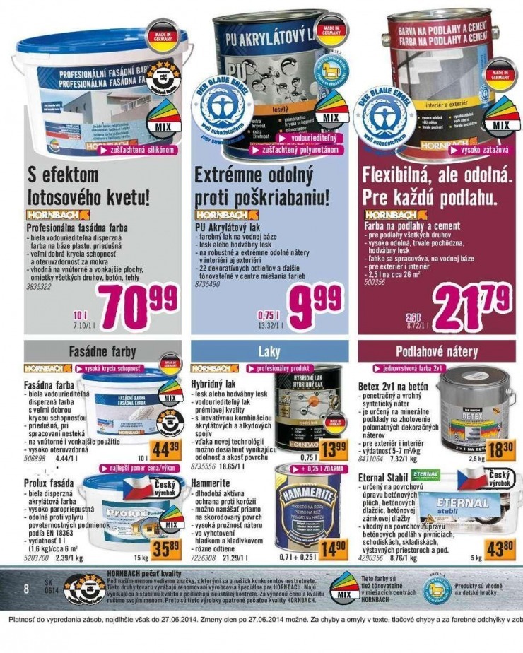 leták leták HORNBACH - funkčné farby strana 8 leták leták HORNBACH - funkčné farby strana 8