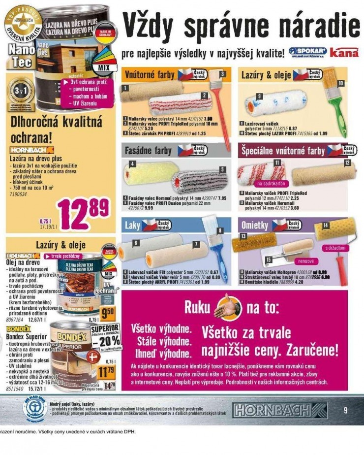 leták leták HORNBACH - funkčné farby strana 9 leták leták HORNBACH - funkčné farby strana 9