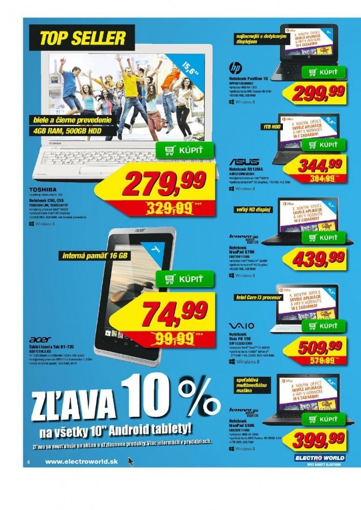 leták Electro World leták - ponuky mesiaca strana 4 leták Electro World leták - ponuky mesiaca strana 4