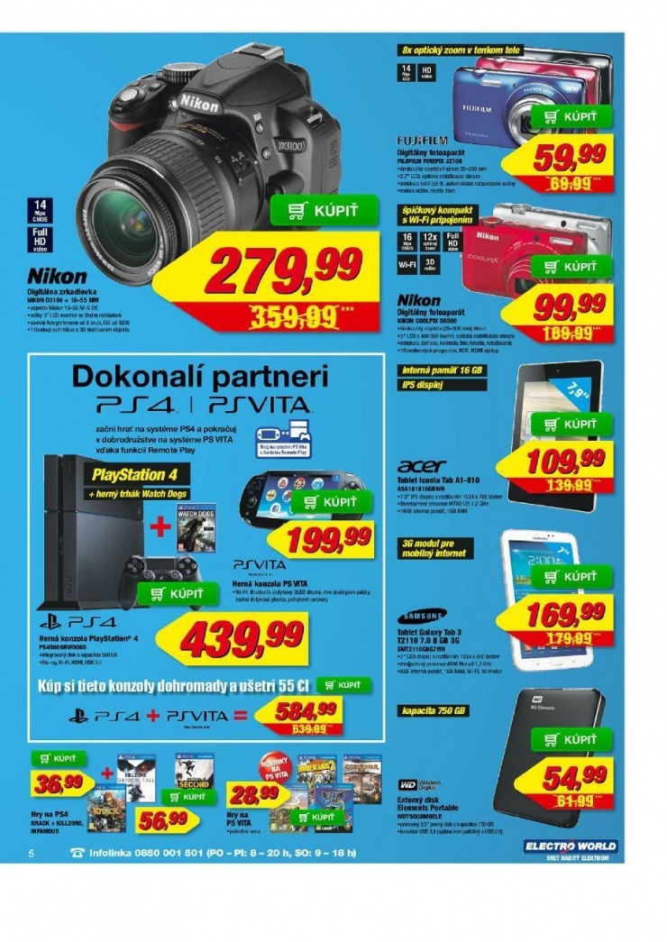 leták Electro World leták - ponuky mesiaca strana 5 leták Electro World leták - ponuky mesiaca strana 5