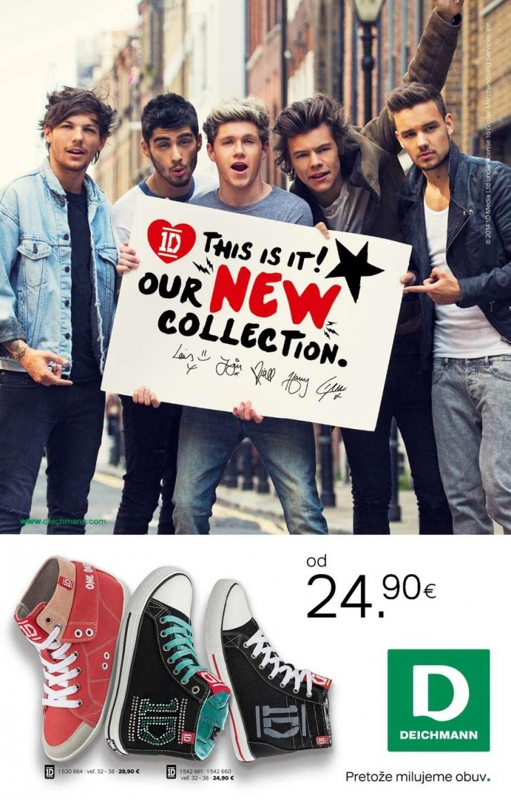 leták leták Deichmann - kolekce One Direction strana 1 leták leták Deichmann - kolekce One Direction strana 1