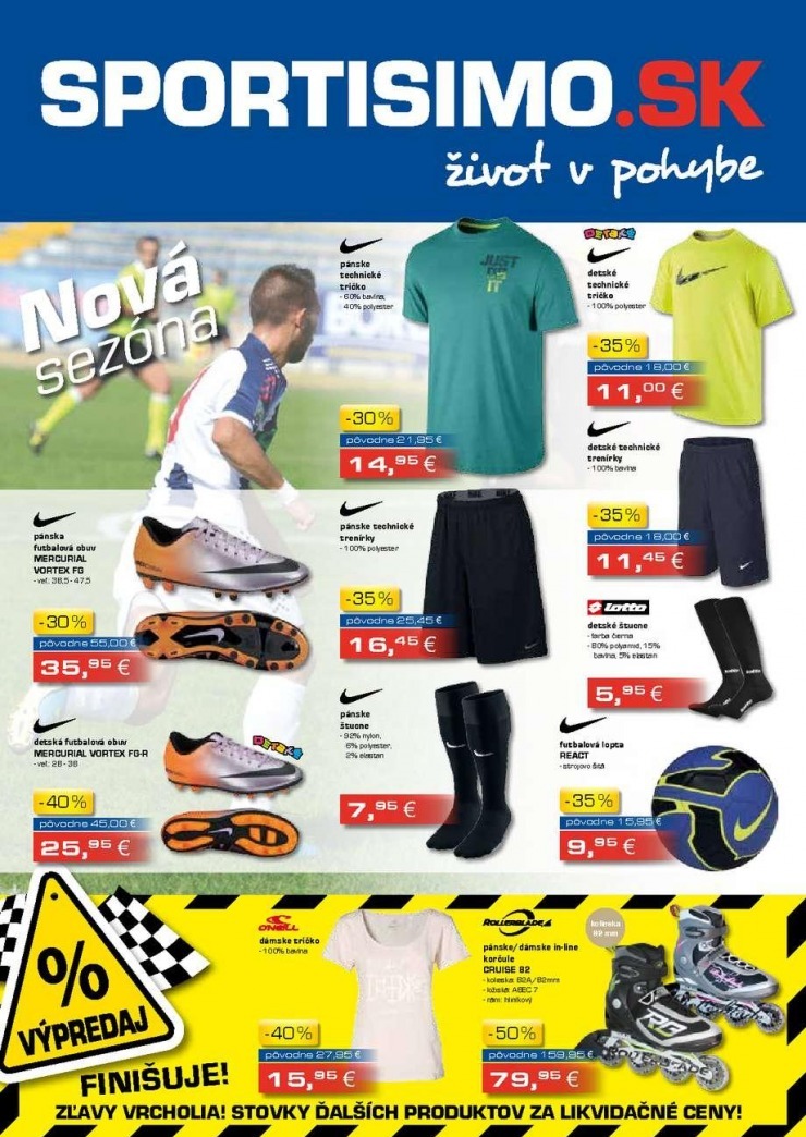 leták akciová ponuka Sportisimo strana 1 leták akciová ponuka Sportisimo strana 1
