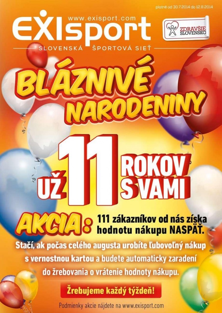 leták leták EXIsport - bláznivé narodeniny strana 1 leták leták EXIsport - bláznivé narodeniny strana 1