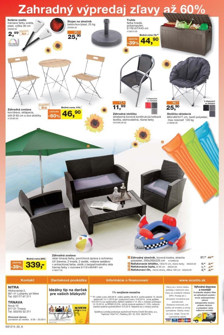 leták leták Sconto nábytok - zahradný výpredaj strana 1 leták leták Sconto nábytok - zahradný výpredaj strana 1