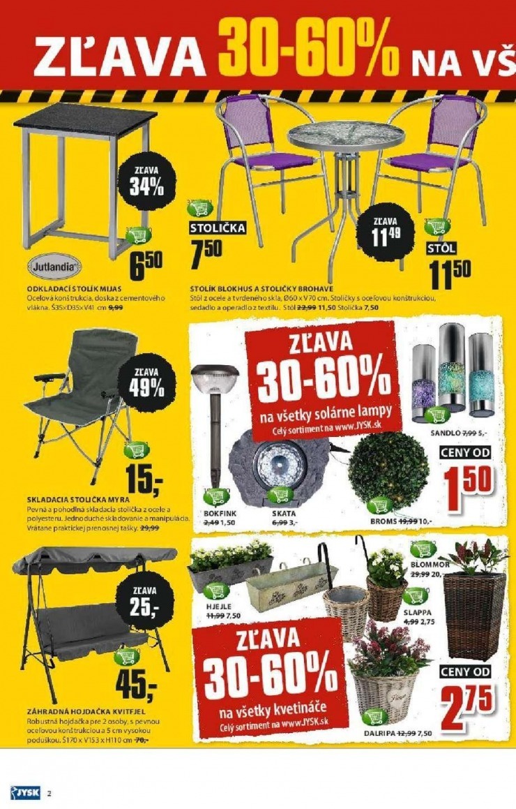 leták Jysk akčná zľava strana 2 leták Jysk akčná zľava strana 2