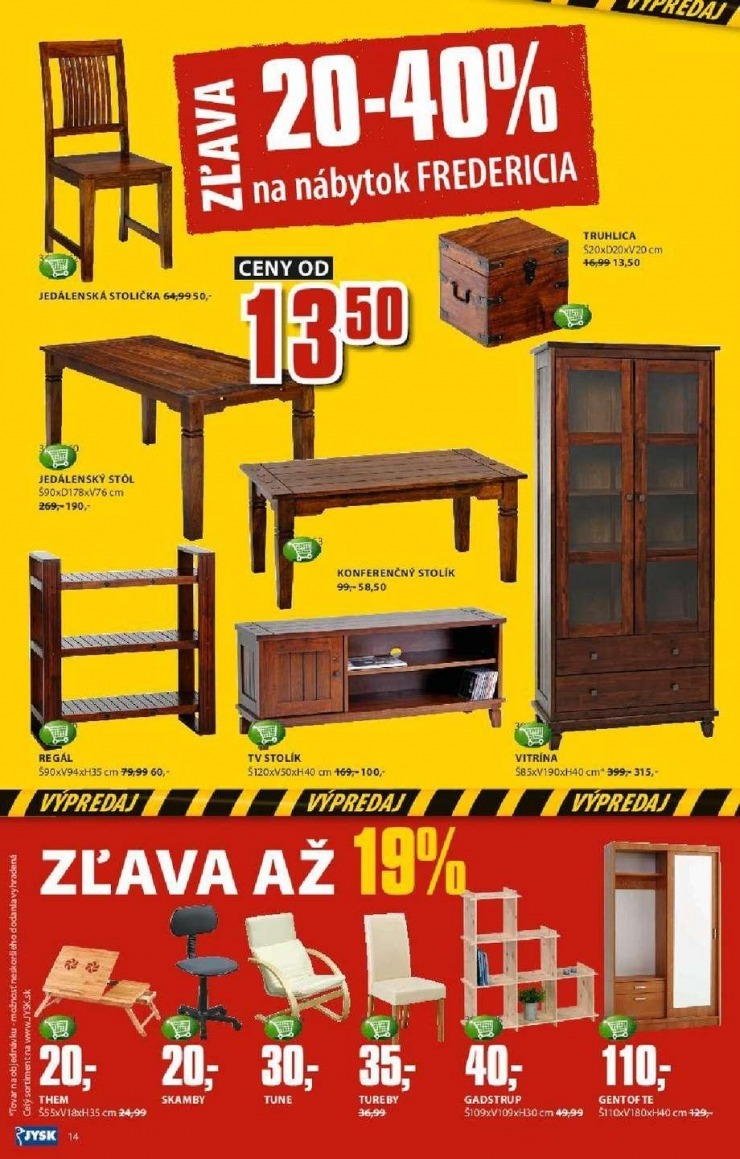 leták Jysk akčná zľava strana 14 leták Jysk akčná zľava strana 14