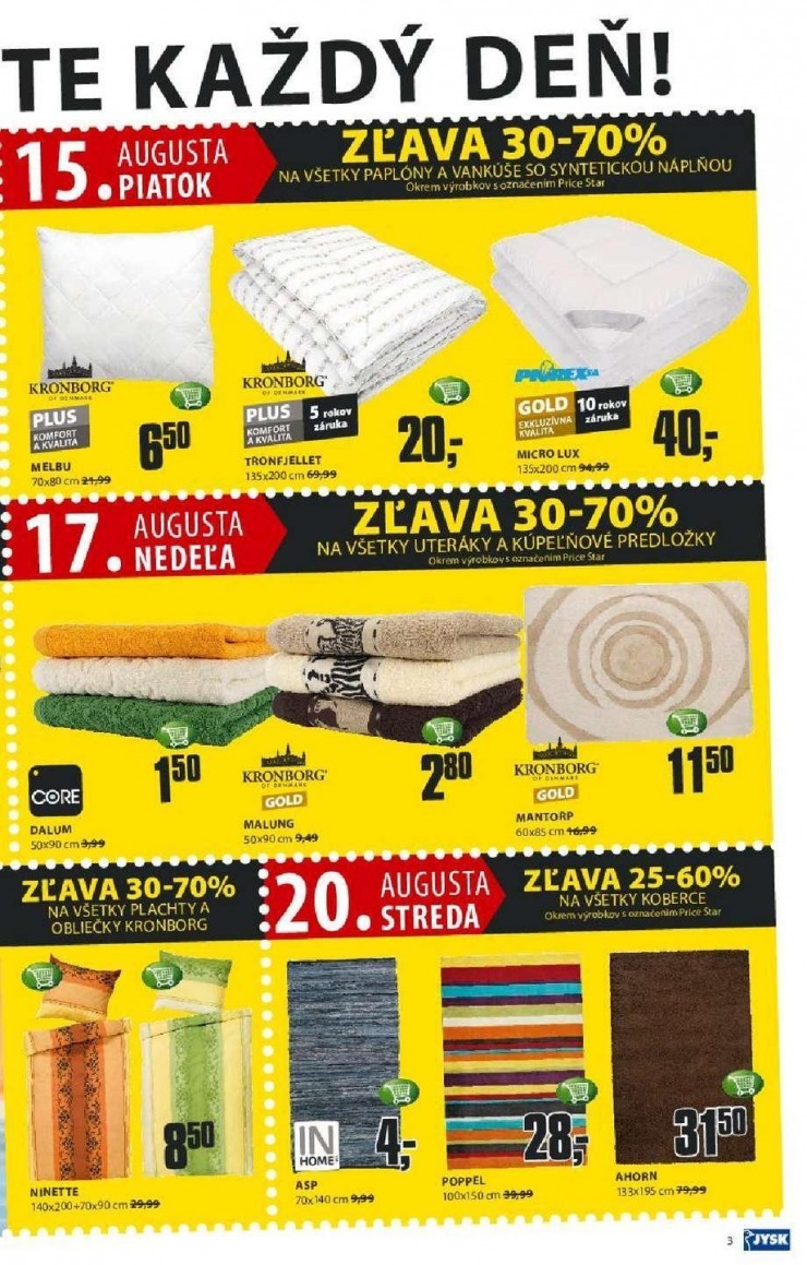 leták Jysk leták - super týždeň strana 3 leták Jysk leták - super týždeň strana 3