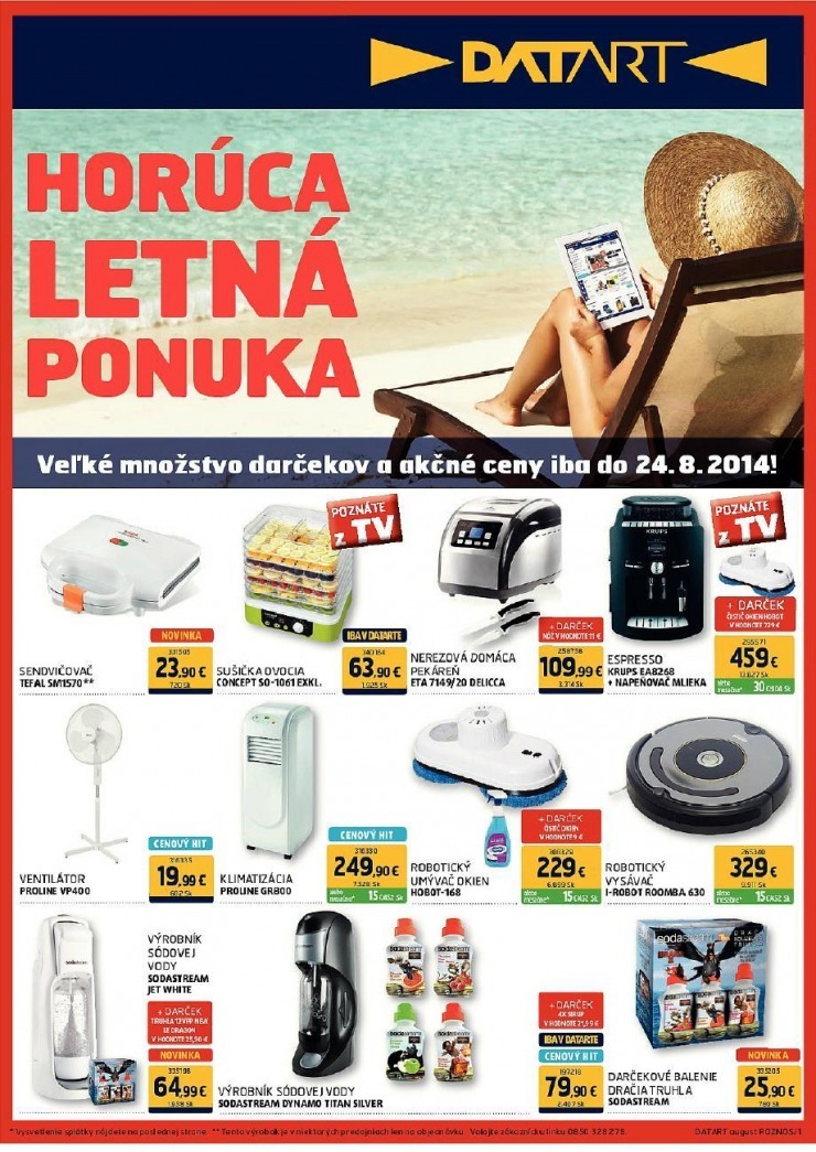 leták Datart leták - letná ponuka strana 1 leták Datart leták - letná ponuka strana 1