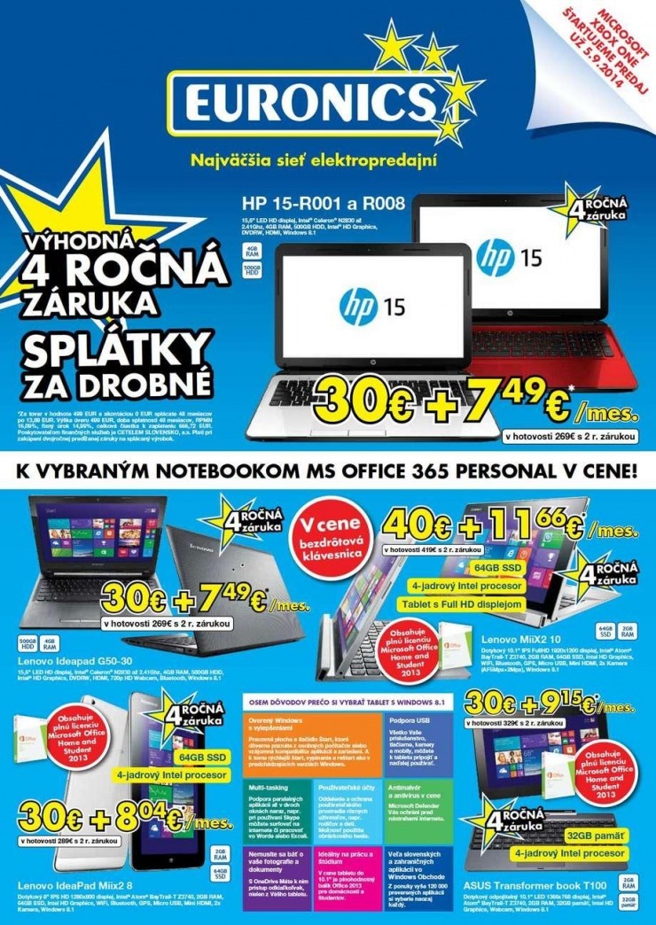 leták Euronics špeciálny leták strana 1 leták Euronics špeciálny leták strana 1
