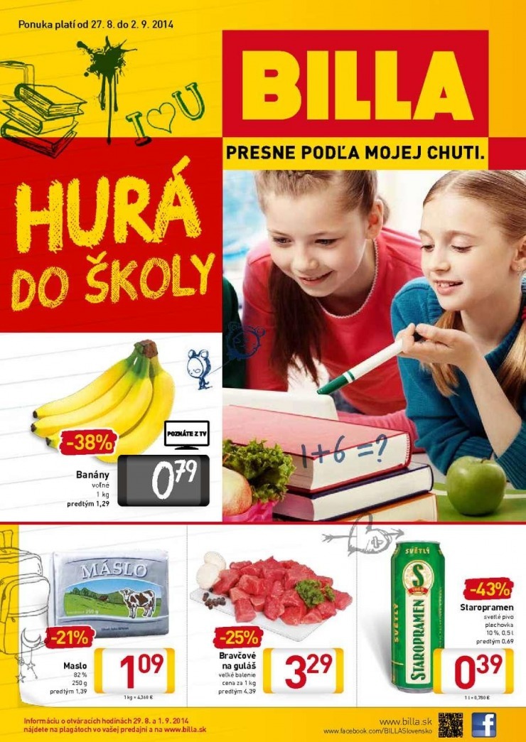 leták Billa leták - hurá do školy strana 1 leták Billa leták - hurá do školy strana 1