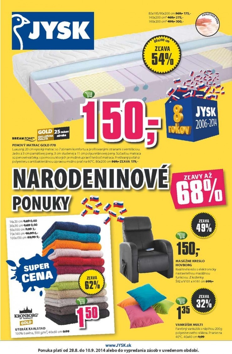 leták Jysk leták - narodeninové ponuky strana 1 leták Jysk leták - narodeninové ponuky strana 1