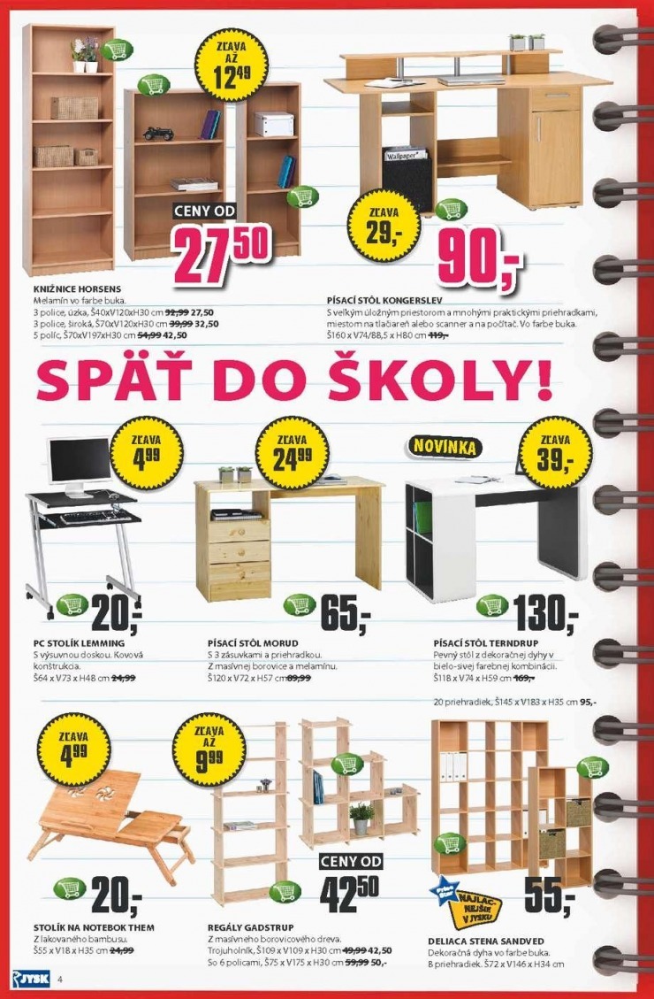 leták Jysk leták - narodeninové ponuky strana 4 leták Jysk leták - narodeninové ponuky strana 4