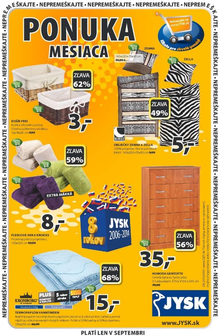 leták Jysk leták - narodeninové ponuky strana 32 leták Jysk leták - narodeninové ponuky strana 32