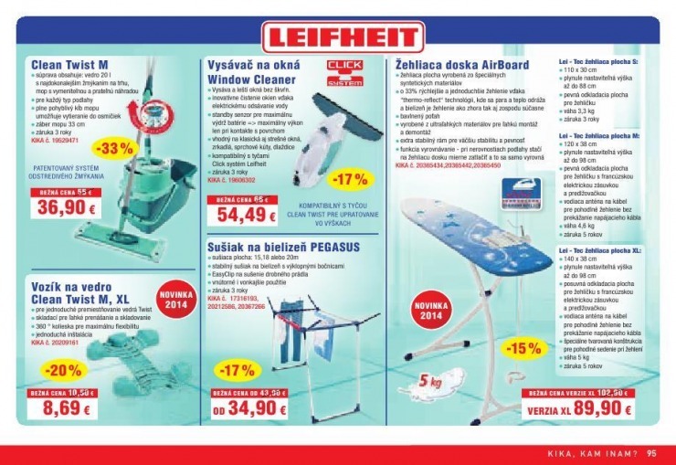 leták kika - jesenný katalóg 2014 strana 95 leták kika - jesenný katalóg 2014 strana 95