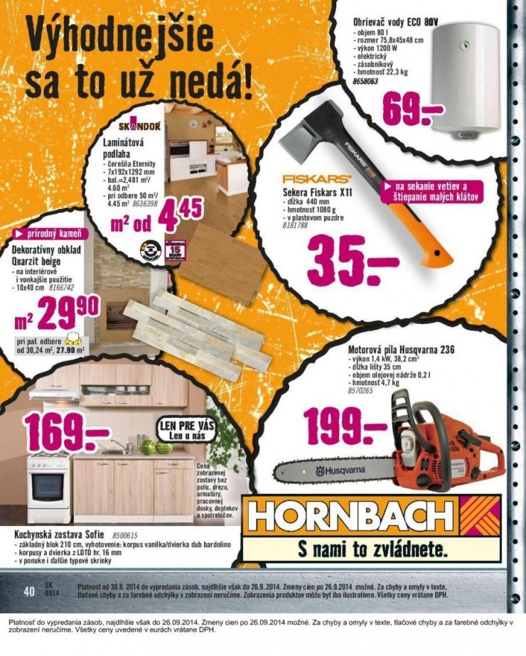 leták HORNBACH akciový leták strana 40 leták HORNBACH akciový leták strana 40