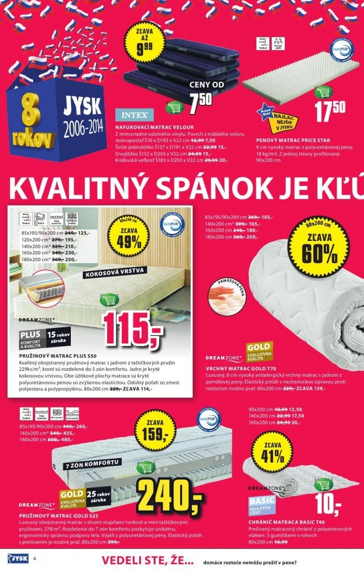 leták extra ponuka Jysk strana 4 leták extra ponuka Jysk strana 4