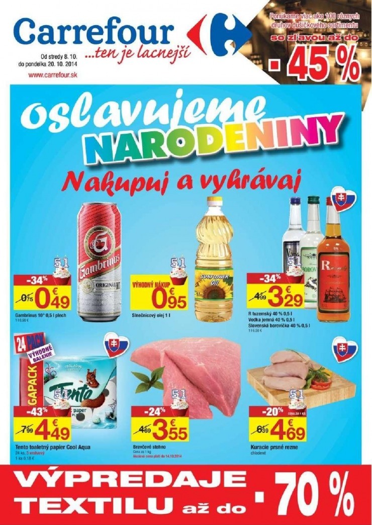 leták Carrefour leták - oslavujeme narodeniny strana 1 leták Carrefour leták - oslavujeme narodeniny strana 1